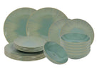 Cookinglife Dinnerware set Coastal Lines Seagrass Green 18-Piece
