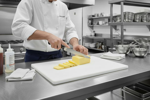 Cookinglife Cutting Board HACCP White 40 x 30 cm - for dairy & bread