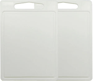 Cookinglife Cutting Board Set with Juice Groove - 35x25x0.85 cm - White - 2 pieces