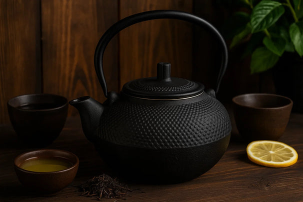 Cookinglife Teapot - Cast Iron - Black - 1.5 liters