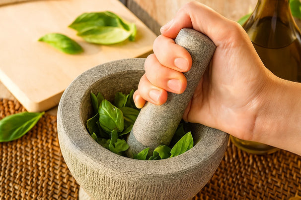 Cookinglife mortar Granite - Gray - ø 14 cm