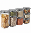 Cookinglife Storage Jar Set 8-Piece - With Gray Lids