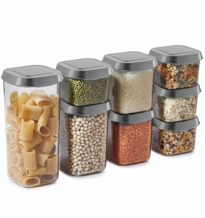 Cookinglife Storage Jar Set 8-Piece - With Gray Lids
