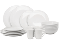 Cookinglife Dinnerware Set Porcelain White 16-piece / 4 people - 4 dinner plates, 4 side plates, 4 bowls, and 4 mugs