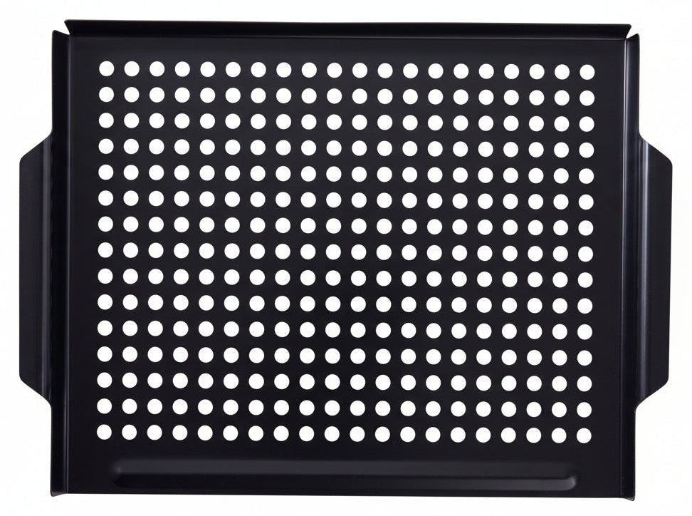 Cookinglife BBQ Grill Plate Fire & Flavour 38 x 28 cm - Non-Stick Metal - Suitable for BBQ