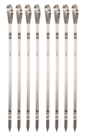 Cookinglife BBQ Skewers Fire & Flavour Stainless Steel 41 cm - Set of 8 Grill Skewers