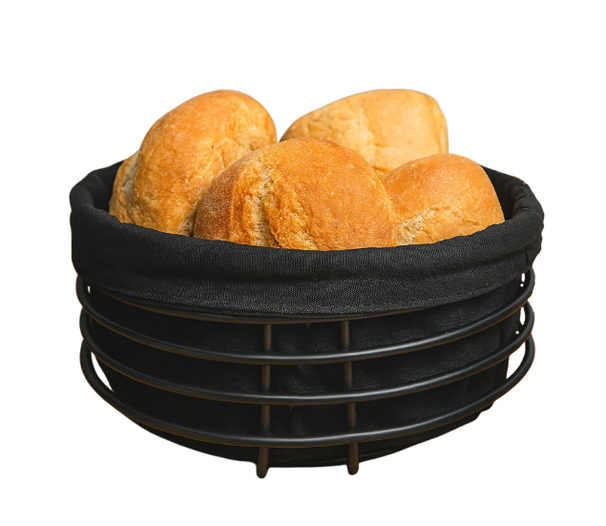 Cookinglife Bread Basket Black Metal ø 23 cm