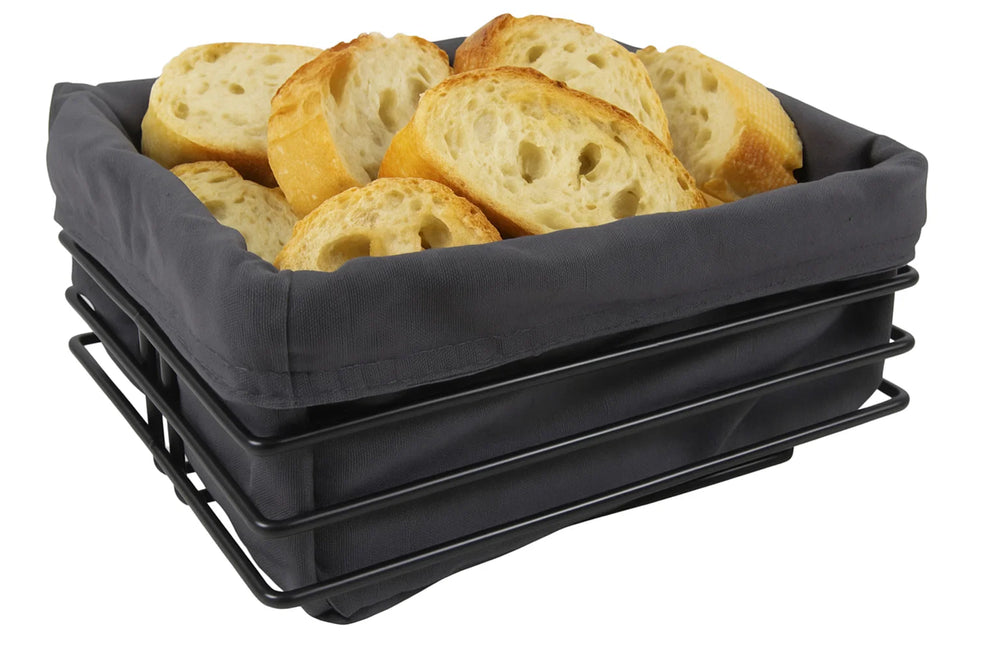 Cookinglife Bread Basket Black Metal Square