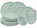 Cookinglife Dinnerware Set Cardida Green 18-piece / 6 people - 6 dinner plates, 6 side plates and 6 bowls