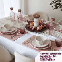 Cookinglife Dinnerware Set Cardida Off White 18-piece / 6 people - 6 dinner plates, 6 side plates, and 6 bowls