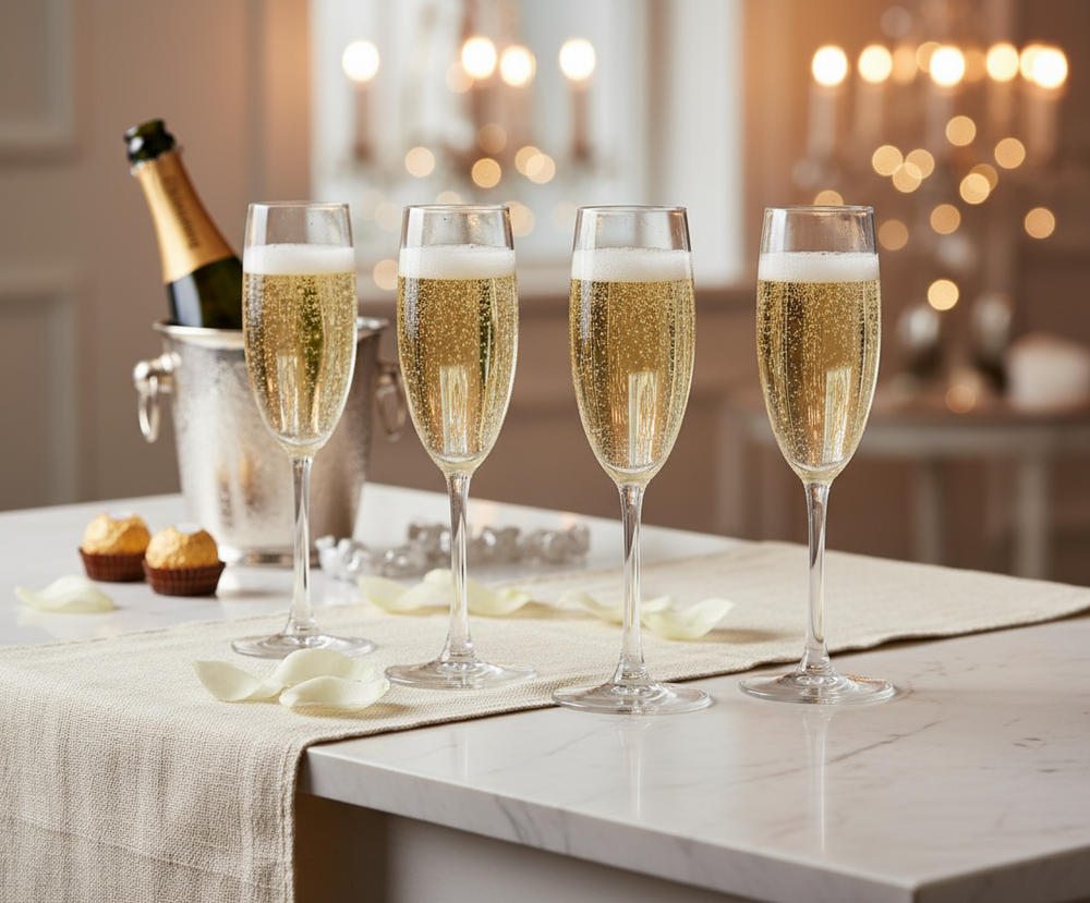 Cookinglife Milena Champagne Glasses 180 ml - 4 Pieces