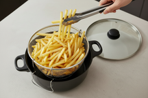 Cookinglife Deep Fryer with Basket and Glass Lid - Roasting Pan Ø 26 cm