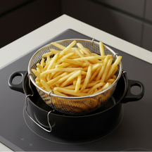 Cookinglife Deep Fryer with Basket and Glass Lid - Roasting Pan Ø 26 cm