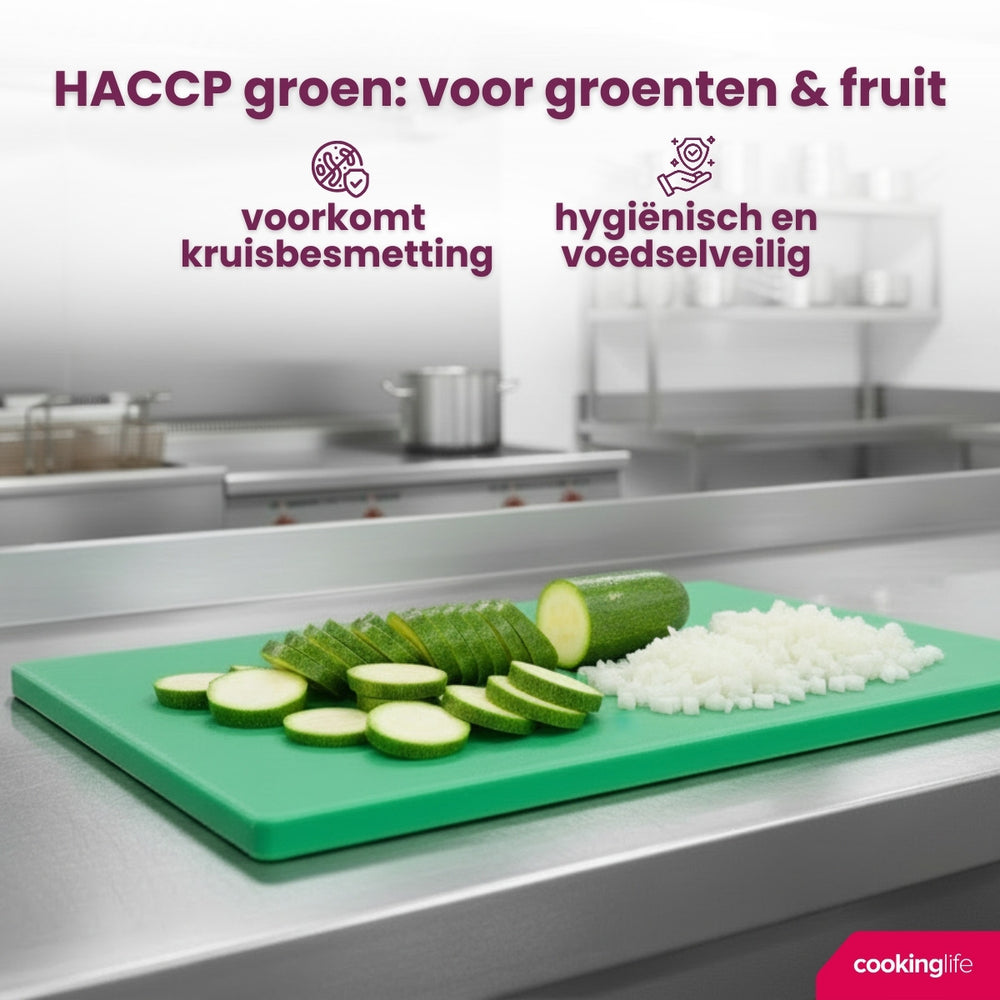 Cookinglife Cutting Board HACCP Green 40 x 30 cm - for vegetables & fruit