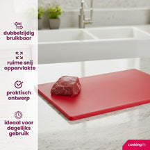 Cookinglife Cutting Board HACCP Red 40 x 30 cm - for meat
