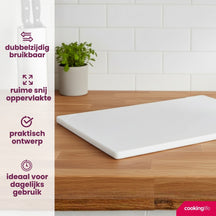 Cookinglife Cutting Board HACCP White 40 x 30 cm - for dairy & bread