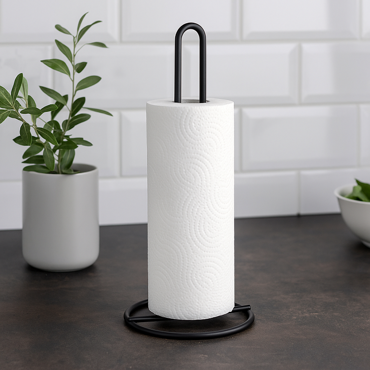 Cookinglife Kitchen Roll Holder Black 32 cm