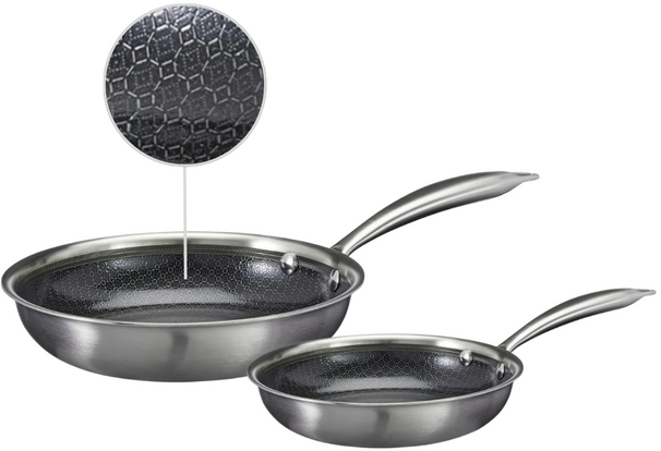 Cookinglife Frying pan set HexaCook Ø 24 and 28 cm – suitable for all heat sources – ceramic non-stick coating 