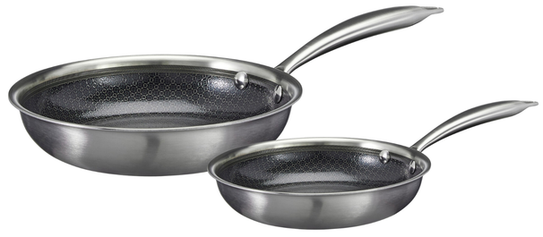 Cookinglife Frying pan set HexaCook Ø 24 and 28 cm – suitable for all heat sources – ceramic non-stick coating 
