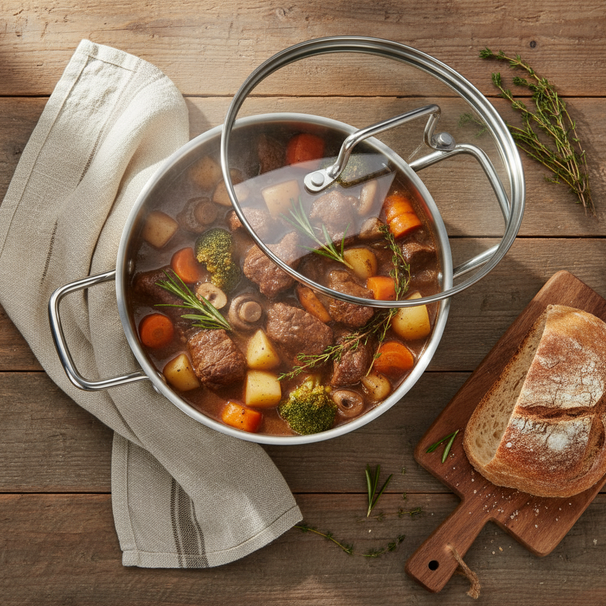 Cookinglife Kookpan - RVS - ø 18 cm / 1.9 liter - Geschikt voor alle warmtebronnen