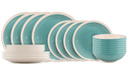 Cookinglife Dinnerware Set Ocean Turquoise 24-piece / 8 Persons - 8 dinner plates, 8 breakfast plates and 8 bowls
