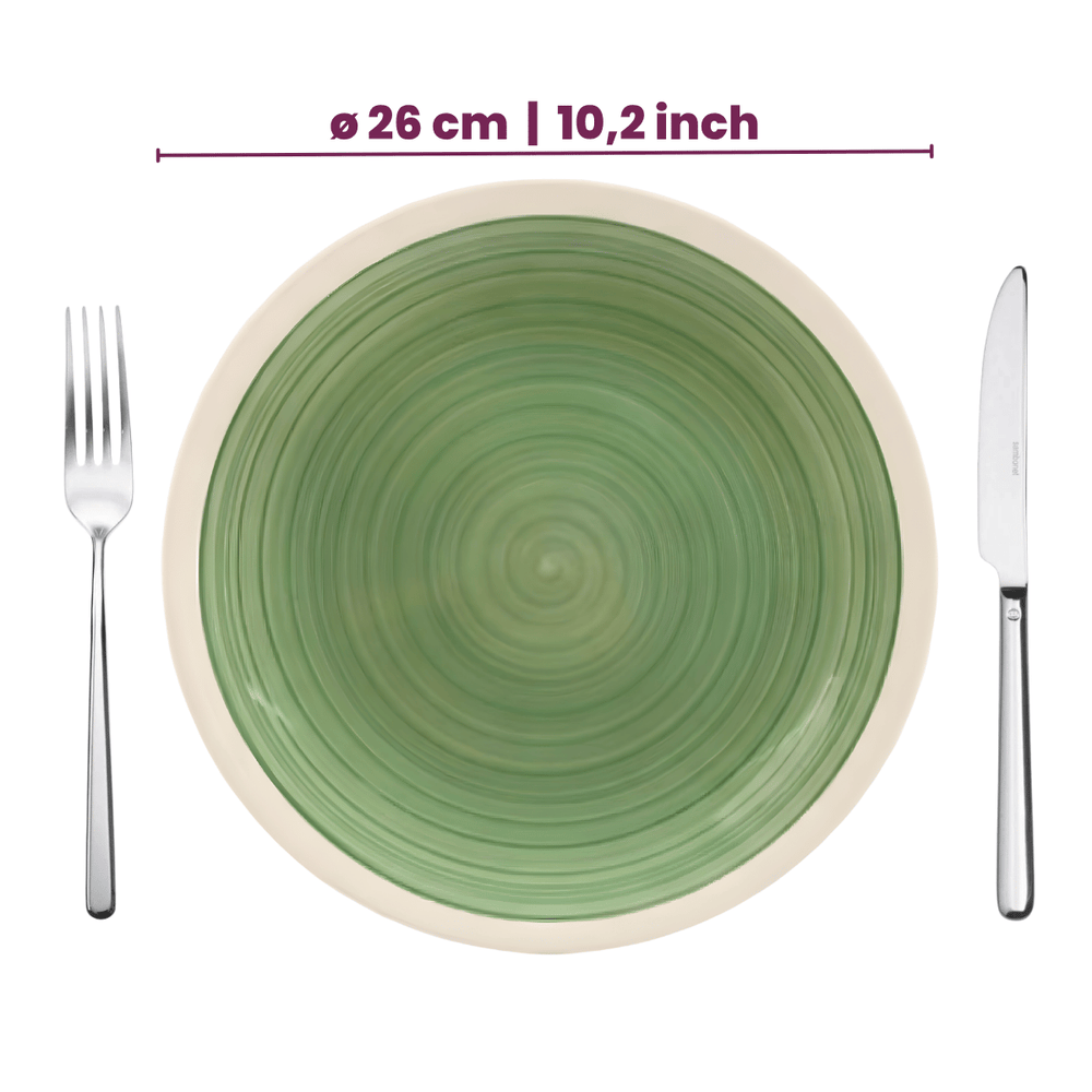 Cookinglife Dinnerware Set Ocean Green 12-Piece / 4 Persons - 4 dinner plates, 4 breakfast plates and 4 bowls