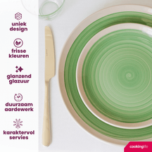 Cookinglife Dinnerware Set Ocean Green 24-piece / 8 Persons - 8 dinner plates, 8 breakfast plates and 8 bowls