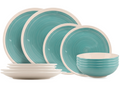 Cookinglife Dinnerware Set Oceanico Turquoise 12-Piece / 4 Persons - 4 dinner plates, 4 breakfast plates and 4 bowls