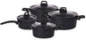 Cookinglife Cookware Set Black Speckle 4-Piece - Aluminum - Cooking Pot ø 20, 22, 24 cm & Saucepan ø 18 cm - Suitable for all heat sources - Standard non-stick coating
