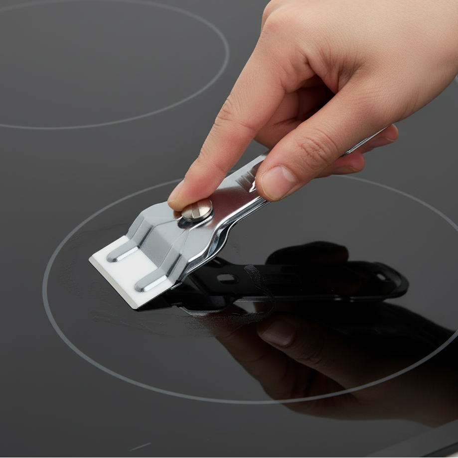 Cookinglife Scraper for Cooktop 14 cm - Plastic and Steel - Glass and Induction