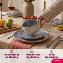 Cookinglife Dinnerware set Serene Blue 12-piece / 4 persons - 4 dinner plates, 4 breakfast plates and 4 bowls