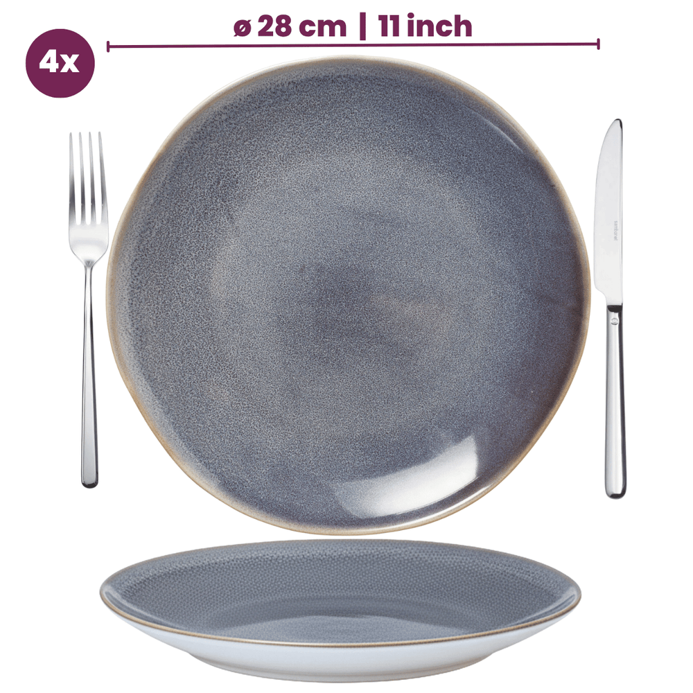 Cookinglife Dinnerware set Serene Blue 12-piece / 4 persons - 4 dinner plates, 4 breakfast plates and 4 bowls