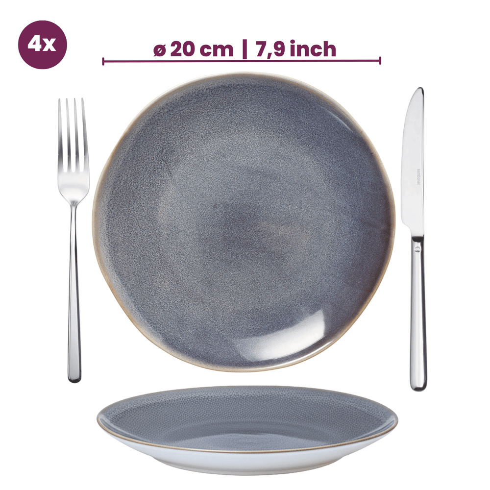 Cookinglife Dinnerware set Serene Blue 12-piece / 4 persons - 4 dinner plates, 4 breakfast plates and 4 bowls