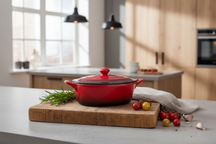 Cookinglife Serving Pan with Lid Red - Porcelain - 600 ml