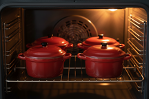 Cookinglife Serving Pan with Lid Red - Porcelain - ø 10 cm / 300 ml