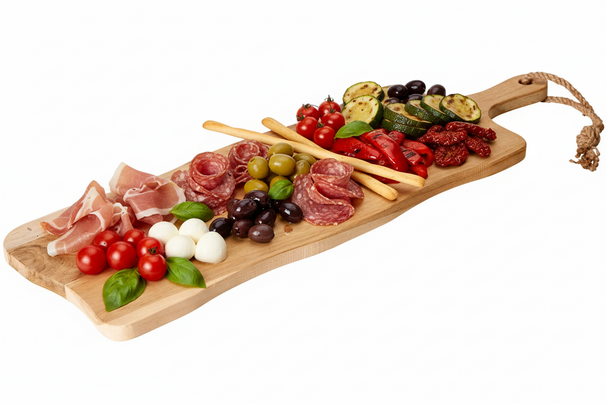Cookinglife Serving Board / Tapas Board - Teak - 59 x 20 cm - Wooden Board for Snacks and Dishes