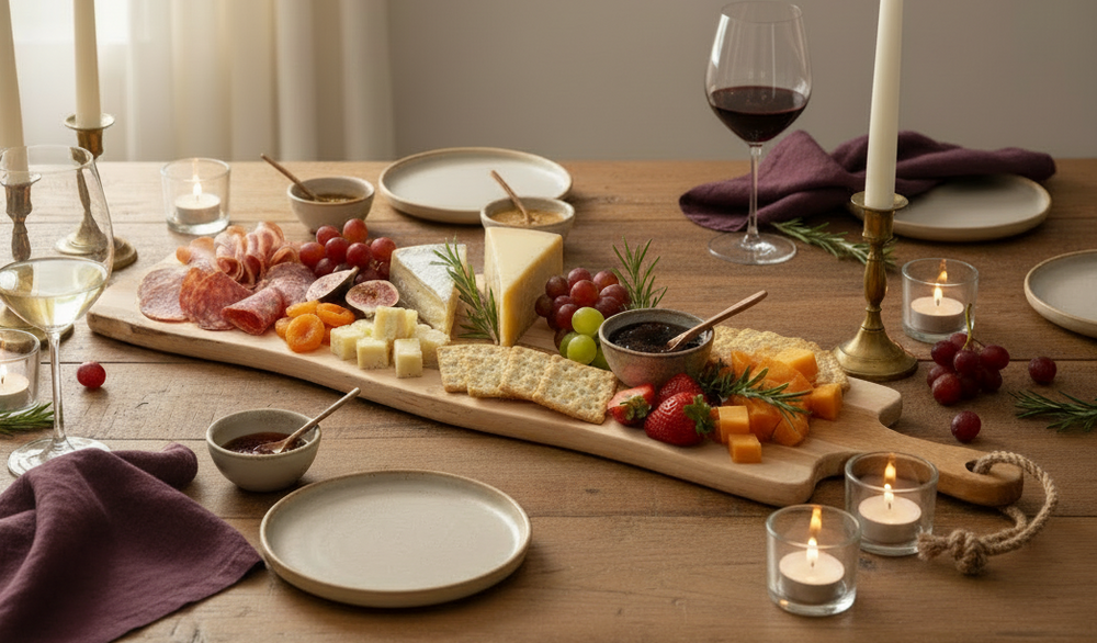 Cookinglife Serving Board / Tapas Board - Teak - 69 x 20 cm - Wooden Board for Snacks and Dishes