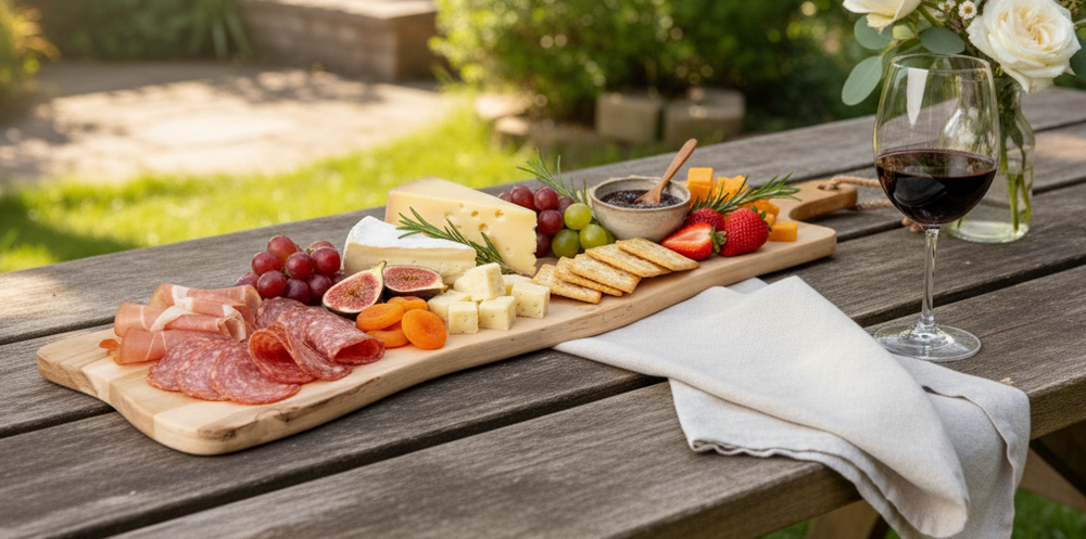 Cookinglife Serving Board / Tapas Board - Teak - 69 x 20 cm - Wooden Board for Snacks and Dishes