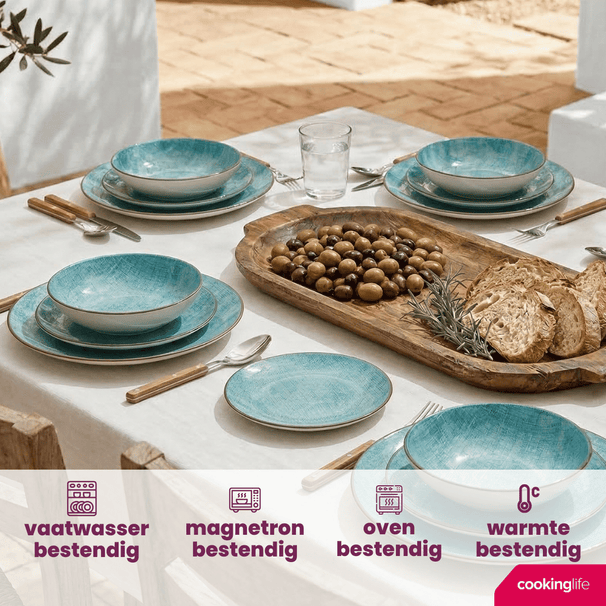 Cookinglife Dinnerware Set Ibiza Porcelain 24-piece / 8-persons