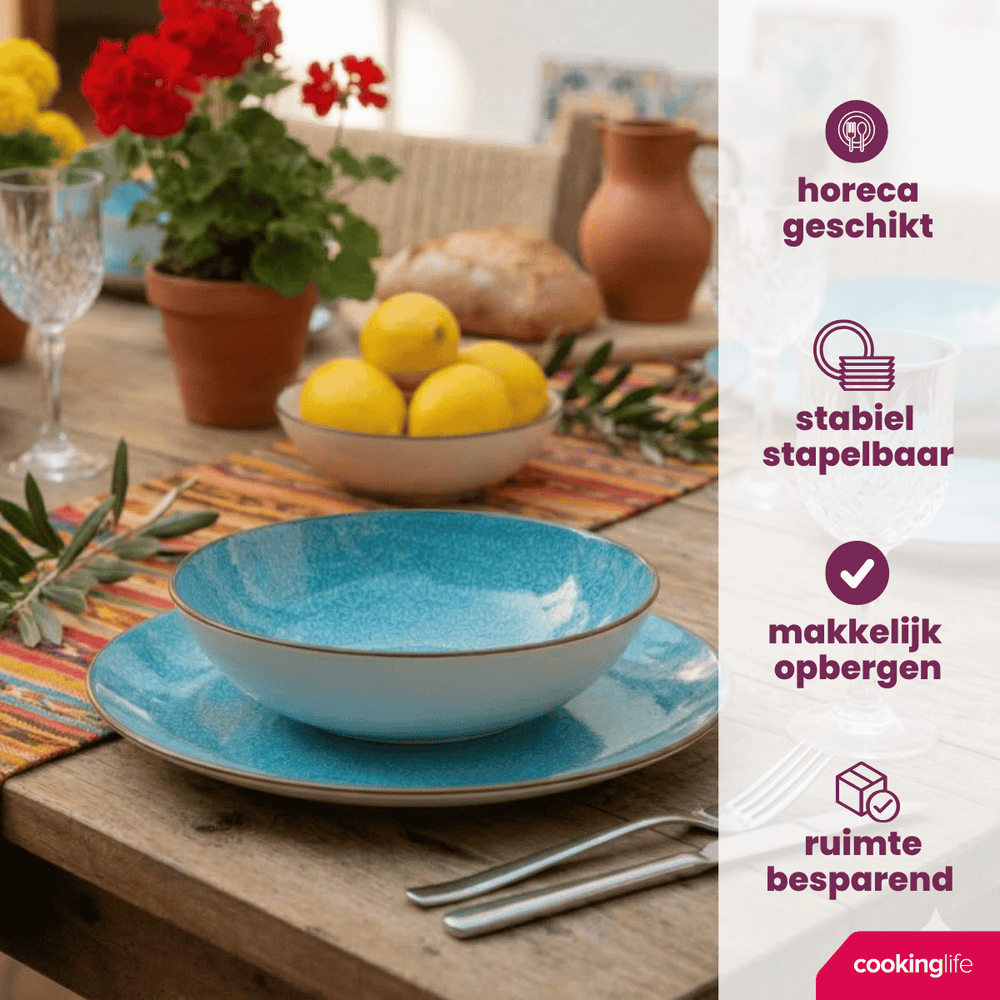 Cookinglife Dinnerware Set Ibiza Porcelain 24-piece / 8-persons