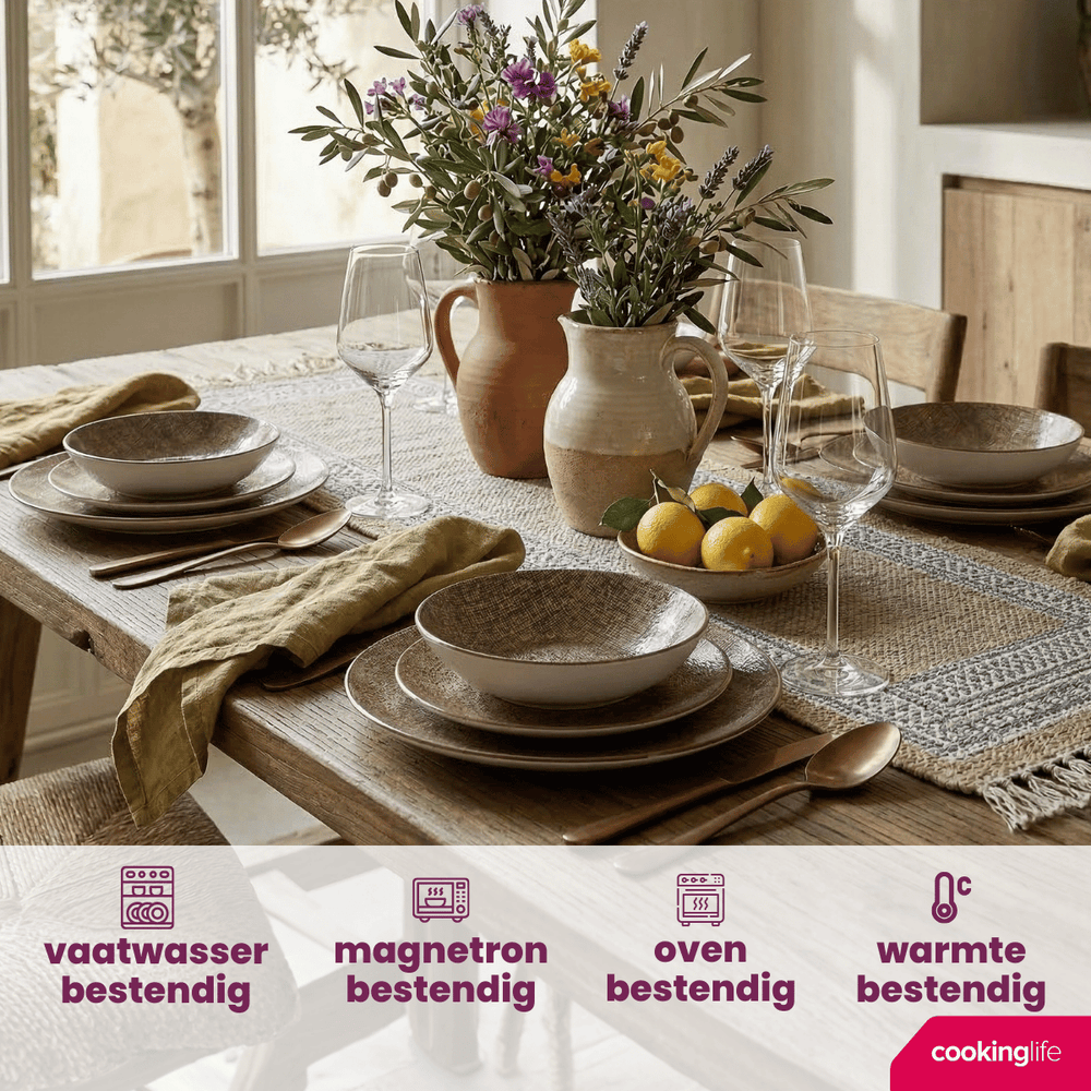 Cookinglife Dinnerware Set Marrakech Porcelain 24-piece / 8-persons