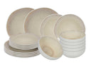 Cookinglife Dinnerware Set Nola Sand Reactive Glaze 18-piece / 6 people - 6 dinner plates, 6 side plates, and 6 bowls