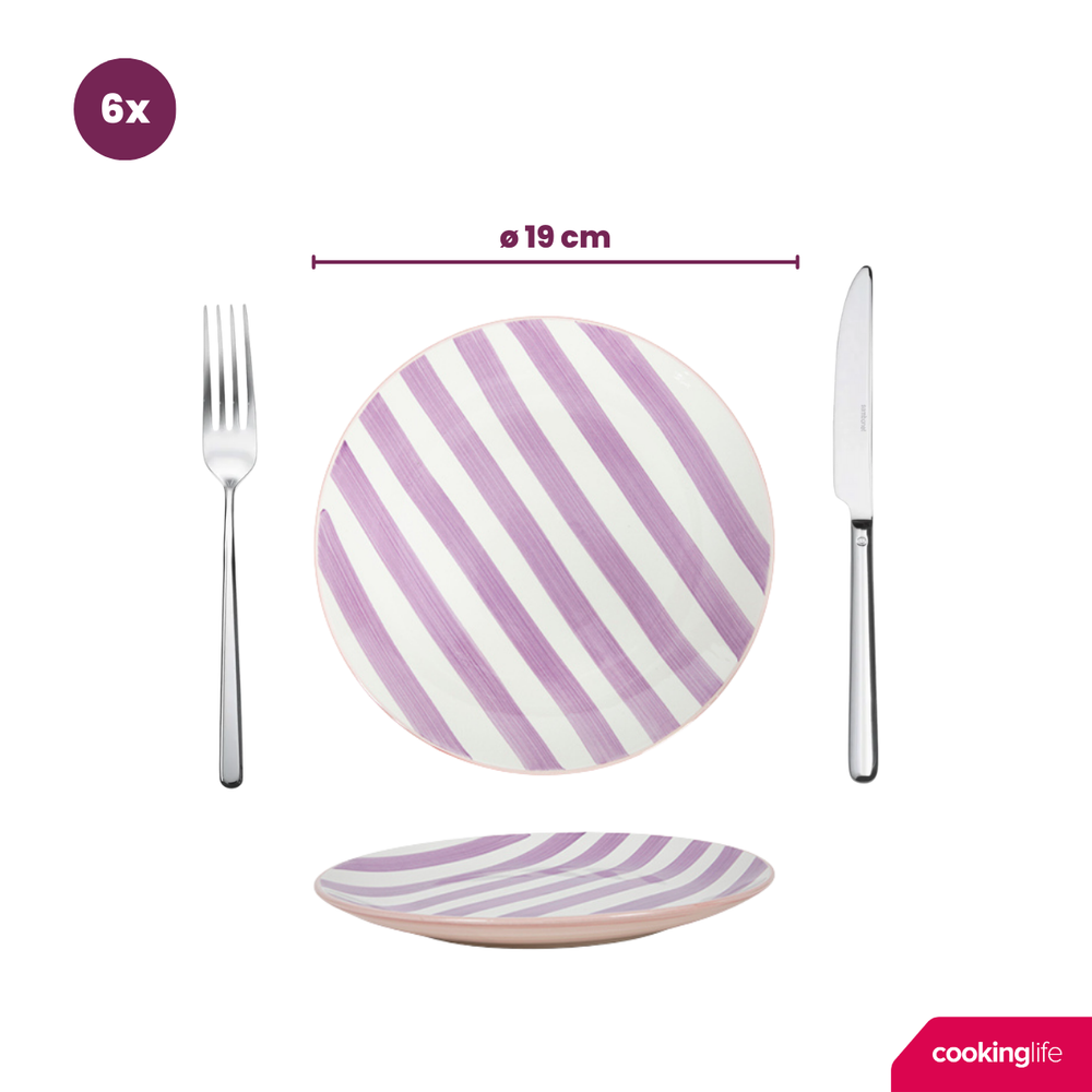 Cookinglife Tableware Set Spring Vibes - 18-piece / 6 people - 6 dinner plates, 6 side plates, and 6 pasta bowls