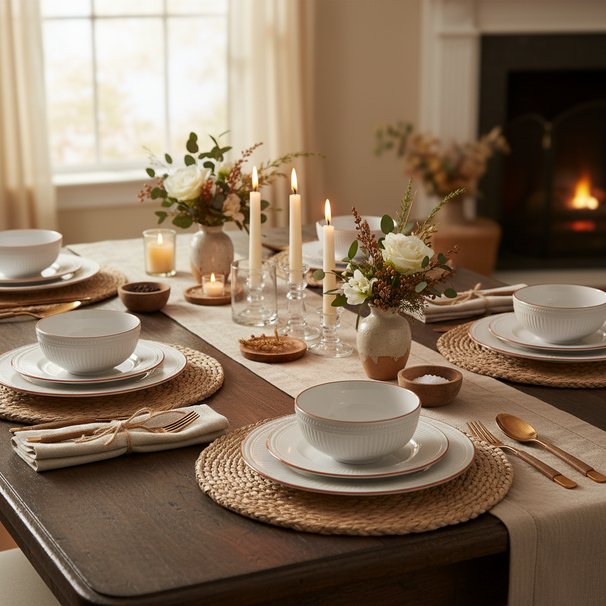 Cookinglife Dinnerware Set Stratton 18-piece / 6 people - 6 dinner plates, 6 breakfast plates and 6 bowls