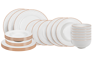 Cookinglife Dinnerware Set Stratton 24-piece / 6 people - 6 dinner plates, 6 breakfast plates, 6 deep plates and 6 bowls