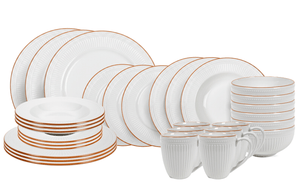 Cookinglife Dinnerware Set Stratton 30-piece / 6 people - 6 dinner plates, 6 breakfast plates, 6 deep plates, 6 bowls and 6 mugs