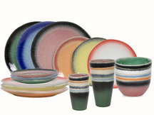 Studio Tavola Dinnerware Set Fire 30-piece / 6 people - 6 dinner plates, 6 side plates, 6 bowls, 6 coffee cups, and 6 coffee mugs