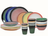 Studio Tavola Dinnerware Set Fire 30-piece / 6 people - 6 dinner plates, 6 side plates, 6 bowls, 6 coffee cups, and 6 coffee mugs