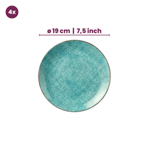 Cookinglife Tela Green Porcelain Dinnerware Set 12-piece / 4 persons - 4 dinner plates, 4 breakfast plates and 4 deep plates