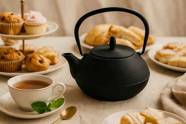 Cookinglife Teapot Sakura Tea Cast Iron Stripe 800 ml